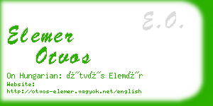 elemer otvos business card